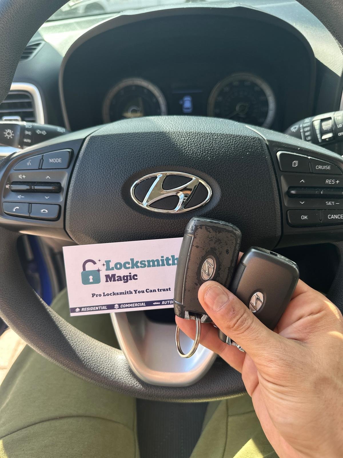 Hyundai car key replacement by Locksmith Magic in San Diego