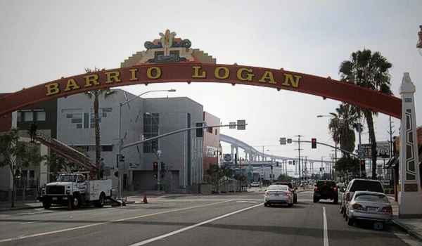 Locksmith Magic van in Barrio Logan San Diego near the Coronado Bridge providing fast car key replacement, rekeying, and mobile locksmith services