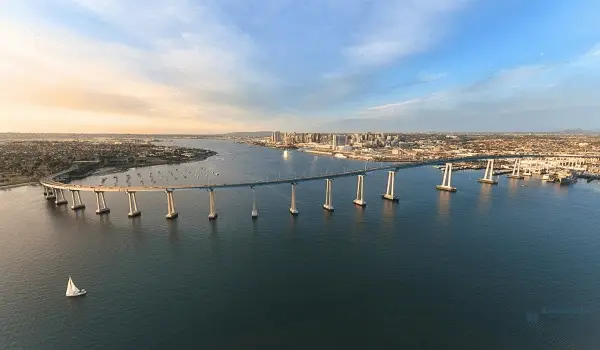 Locksmith Magic van near the Coronado Bridge offering car key replacement and lockout services across Coronado CA