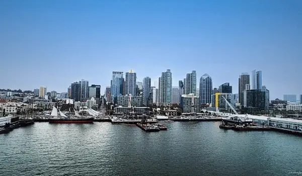 Locksmith Magic van in Downtown San Diego providing car key replacement and lockout service near Gaslamp Quarter and Little Italy