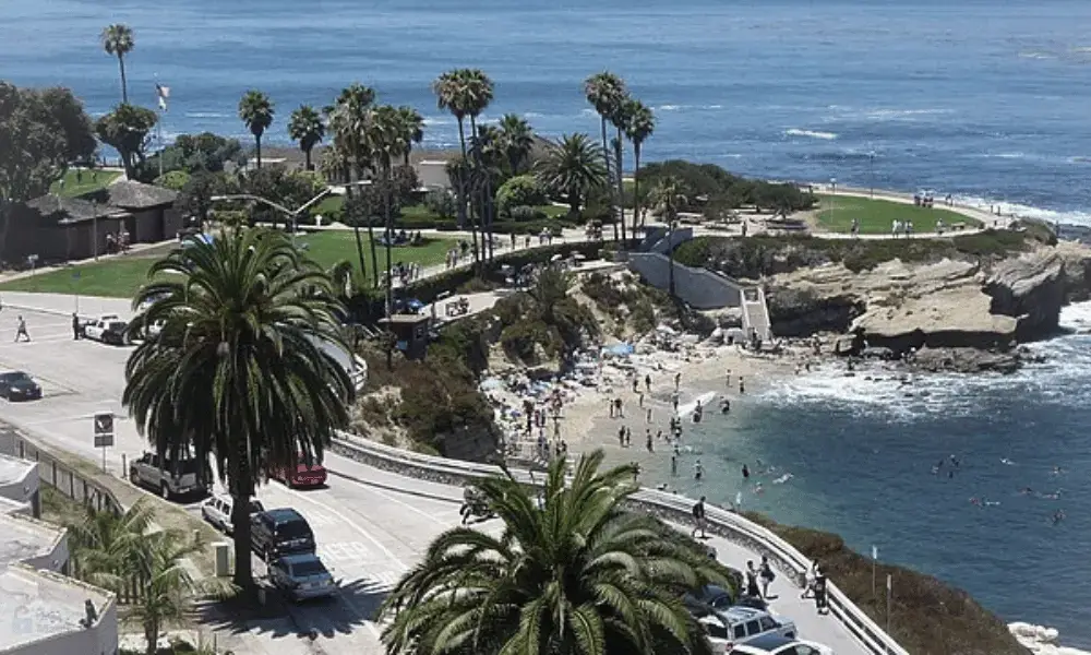 Locksmith Magic van near the La Jolla coastline in San Diego — professional mobile locksmith providing car key replacement, rekeying, and lockout services for luxury vehicles like BMW, Mercedes, Audi, and Volkswagen.