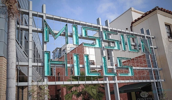 Locksmith Magic van parked in Mission Hills San Diego — professional mobile locksmith providing car key replacement, home rekeying, and lockout services near Hillcrest and Bankers Hill. Mission Hills Locksmith.